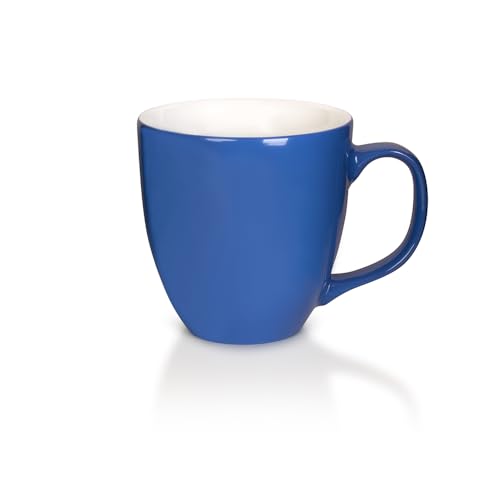 Mahlwerck Jumbotasse, große Kaffeetasse aus Premium Porzellan mit hoch-glänzender Oberfläche, Geschenktasse, Pacific Blue, 400ml von Mahlwerck