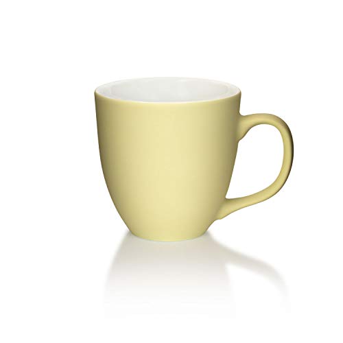 Mahlwerck Jumbotasse, Große Porzellan-Kaffeetasse mit matter Oberfläche, Soft-Beige, 400ml von Mahlwerck