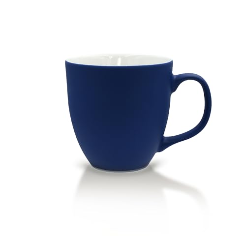Mahlwerck Jumbotasse, große Kaffeetasse oder Teetasse aus Porzellan, Kaffee Mug mit matter Oberfläche, ca. 400 ml, royal blue von Mahlwerck