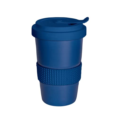 Mahlwerck Kaffeebecher to go aus Porzellan, Thermobecher, Coffeetogo Becher, mit auslaufsicherem Deckel, 400 ml, matt Pacific Blue, Blau von Mahlwerck