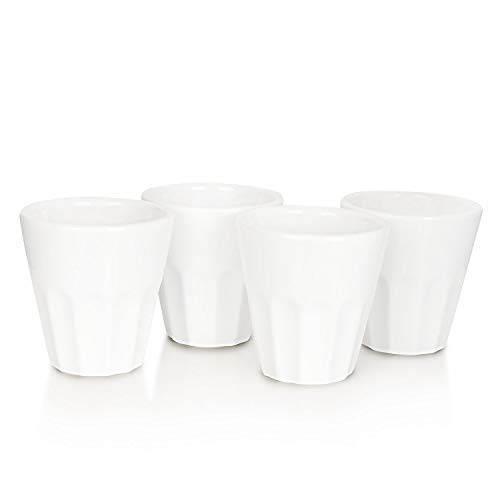Mahlwerck Porzellan Espressotassen, Espressobecher French Style, Weiss, 100ml, 4er Set … von Mahlwerck