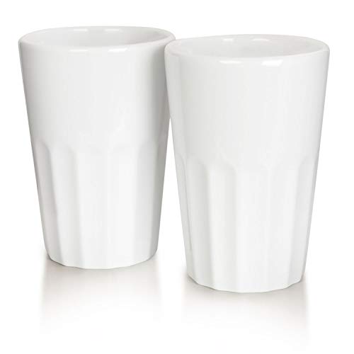 Mahlwerck Porzellan Latte Macchiato oder Cappuccino Becher, Kaffee-Tasse French Style, weiß, 400 ml, 2er Set Mahlwerck Porzellan Latte Macchiato oder Cappuccino Becher, Kaffee-Tasse French Style, weiß, 400 ml, 2er Set von Mahlwerck