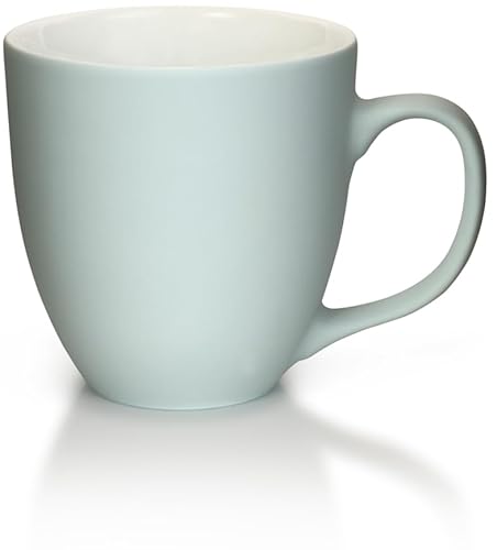 Mahlwerck Jumbotasse, Große Porzellan-Kaffeetasse mit matter Oberfläche, in Cool Blue, Grau-Blau, 400ml von Mahlwerck