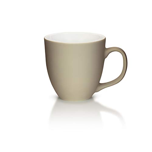 Mahlwerck Jumbotasse, Große Porzellan-Kaffeetasse mit matter Oberfläche, Soft-Sand, 400ml von Mahlwerck