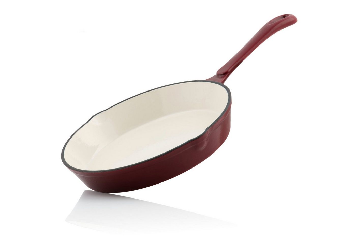 Mahlzeit Bratpfanne Gusseisen emailliert Ø 24 cm, Dark Cherry, Gußeisenpfanne, Gusseisen von Mahlzeit