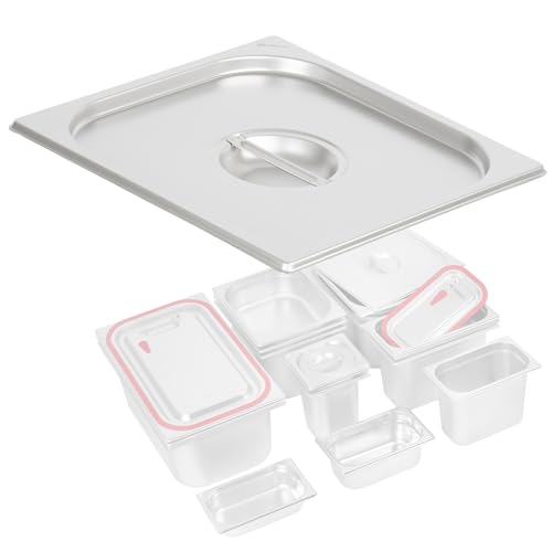 Mahlzeit Deckel für GN Behälter 2/3 | Verschiedene Größen verfügbar | Edelstahl Gastronomiebehälterdeckel | Behälter-Deckel, Gastronormbehälter Deckel, Wärmebehälterschutz für 2/3 von Mahlzeit