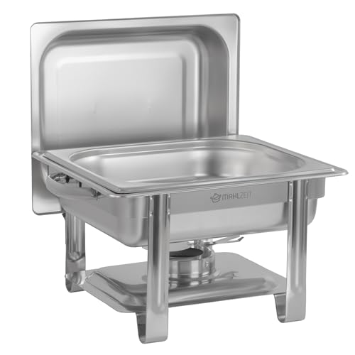 Mahlzeit Edelstahl Chafing Dish 4 Liter | Speisenwärmer mit Deckelhalter, Warmhaltebehälter Essen | Wärmebehälter, Bain Marie Rechaud | Chafing Dishes für Buffet Catering Gastro und Party Mahlzeit Edelstahl Chafing Dish 4 Liter | Speisenwärmer mit Deckelhalter, Warmhaltebehälter Essen | Wärmebehälter, Bain Marie Rechaud | Chafing Dishes für Buffet Catering Gastro und Party von Mahlzeit