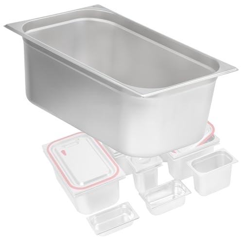Mahlzeit GN Behälter 1/1 | Höhe 200 mm | Verschiedene Größen verfügbar | Edelstahl Gastronomiebehälter | Gastronorm Behälter, Gastronormbehälter, Wärmebehälter für Chafing Dishes von Mahlzeit