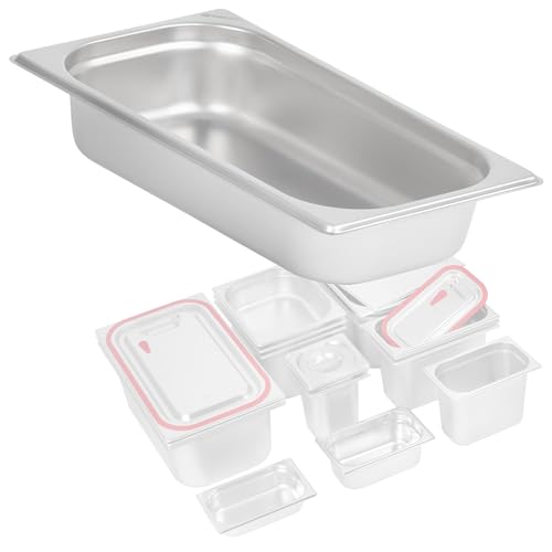Mahlzeit GN Behälter 1/3 | Höhe 65 mm | Verschiedene Größen verfügbar | Edelstahl Gastronomiebehälter | Gastronorm Behälter, Gastronormbehälter, Wärmebehälter für Chafing Dishes von Mahlzeit