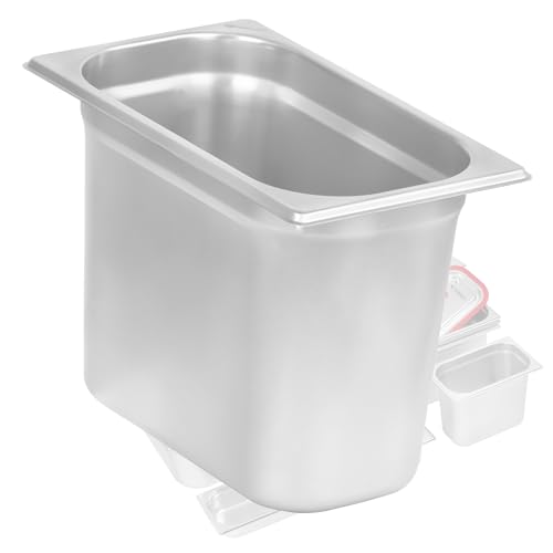 Mahlzeit GN Behälter 1/4 | Höhe 200 mm | Verschiedene Größen verfügbar | Edelstahl Gastronomiebehälter | Gastronorm Behälter, Gastronormbehälter, Wärmebehälter für Chafing Dishes von Mahlzeit