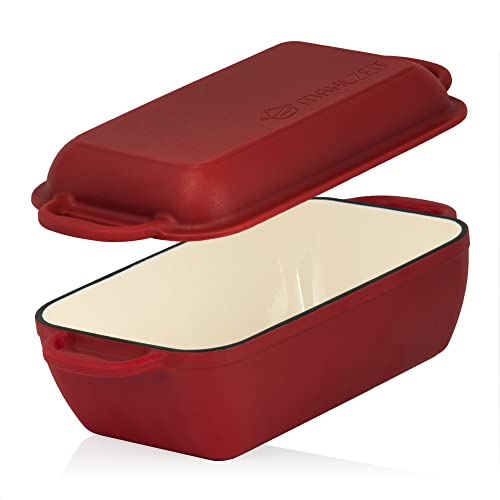 Mahlzeit Gusseisen Bräter mit Deckel emailliert | 4,8 Liter | Dark Cherry | Bräter 2in1 mit Bratpfanne | Backofengeeignet, Induktionsgeeignet | Doppelbräter, Entenbräter groß, Emaille Bräter Mahlzeit Gusseisen Bräter mit Deckel emailliert | 4,8 Liter | Dark Cherry | Bräter 2in1 mit Bratpfanne | Backofengeeignet, Induktionsgeeignet | Doppelbräter, Entenbräter groß, Emaille Bräter von Mahlzeit