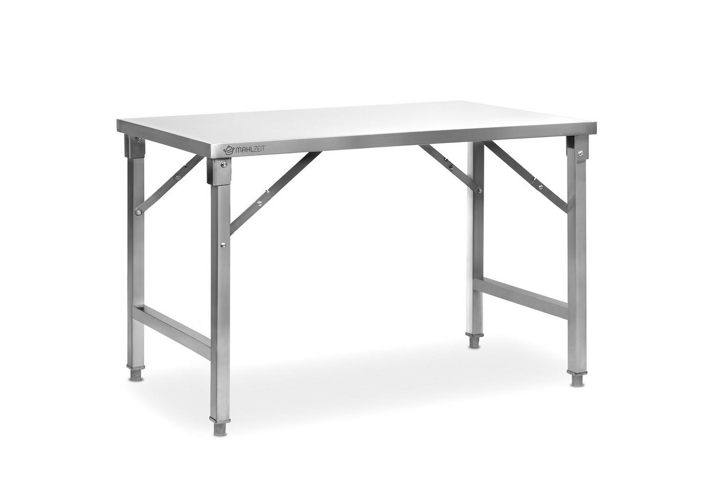 Mahlzeit Küchentisch Edelstahltisch, 120 x 70 x 80 cm, Arbeitstisch, Küchentisch (1-St), verstellbare Füße von Mahlzeit