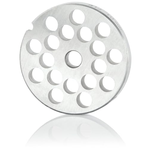 Mahlzeit Lochscheibe ø 10 mm für Profi Fleischwolf elektrisch | ø 7 cm | Ersatzzubehör, Edelstahl Platten Messer, Lochscheibenersatz, Aufsatz Fleischwolf professionell von Mahlzeit