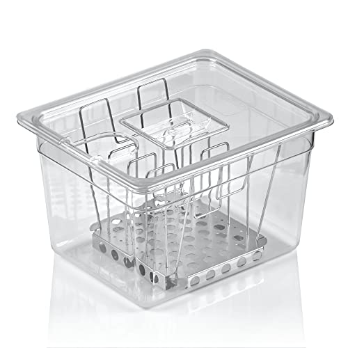 Mahlzeit Sous Vide Set, GN Behälter inkl. Deckel und Gestell | Verstellbar Professionelles Gestell zum Garen, Spareribs Halter, Ideal für Fisch und Fleisch, Sous-Vide, Gastronormbehälter Mahlzeit Sous Vide Set, GN Behälter inkl. Deckel und Gestell | Verstellbar Professionelles Gestell zum Garen, Spareribs Halter, Ideal für Fisch und Fleisch, Sous-Vide, Gastronormbehälter von Mahlzeit