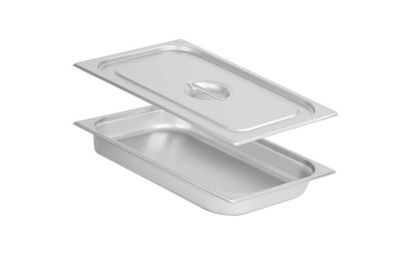Mahlzeit Thermobehälter GN Behälter 1/1 mit Deckel, Höhe 65 mm, Edelstahl Wärmebehälter, Edelstahl, (Set, 2-tlg., Behälter und Deckel), für Chafing Dish von Mahlzeit