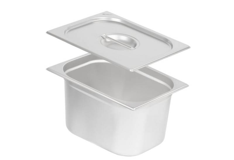 Mahlzeit Thermobehälter GN Behälter 1/2 mit Deckel, Höhe 200 mm, Edelstahl Wärmebehälter, Edelstahl, (Set, 2-tlg., 1x 1/2 GN Behälter mit Deckel(200 mm), für Chafing Dish von Mahlzeit