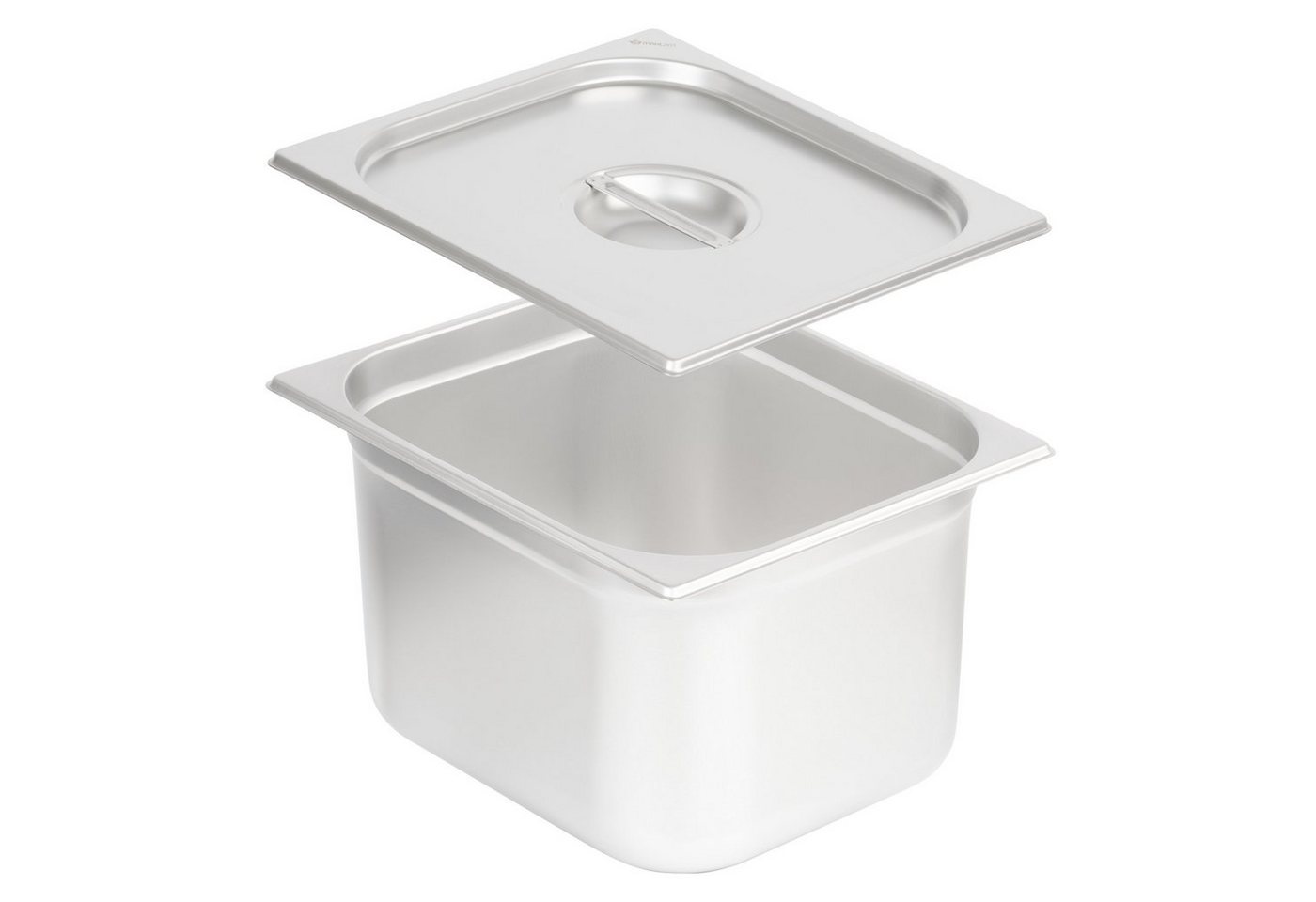 Mahlzeit Thermobehälter GN Behälter 2/3 mit Deckel, Höhe 200 mm, Edelstahl Wärmebehälter, Edelstahl, (Set, 2-tlg., 1x 2/3 GN Behälter mit Deckel(200 mm), für Chafing Dish von Mahlzeit