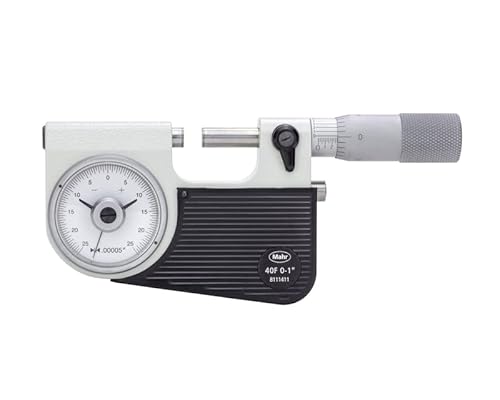 Mahr 4150900 Micromar 40 F Mikrometer mit integriertem Zifferblattvergleicher, 0-2,5 cm Reichweite von Mahr