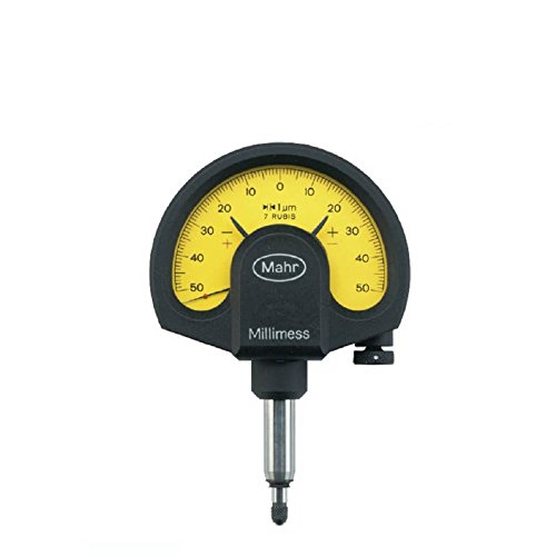 Mahr 4334000 Millimess 1003 Mechanischer Zifferblattvergleicher, 1 µm Graduationswert, Gelb von Mahr