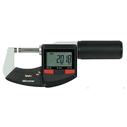 Mahr Federal 4157020 Digitales Mikrometer, LCD-Bildschirm und In/mm-Einheiten, Schwarz/Rot von Mahr