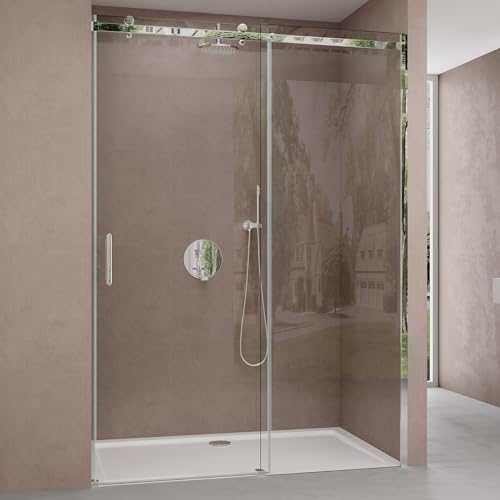 doporro Duschtür Nischentür dusche Duschabtrennung Duschkabine 135x195cm ESG-Sicherheitsglas Duschtür aus Klarglas teilgerahmt inkl. Nano-Beschichtung Teramo4 doporro Duschtür Nischentür dusche Duschabtrennung Duschkabine 135x195cm ESG-Sicherheitsglas Duschtür aus Klarglas teilgerahmt inkl. Nano-Beschichtung Teramo4 von doporro