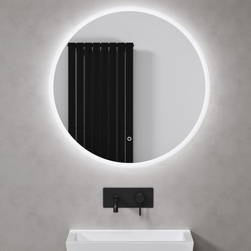 Mai & Mai Badspiegel mit Beleuchtung Wandspiegel LED Badezimmerspiegel runder Lichtspiepgel φ80 cm Antibeschlag durch Antifog-Schicht LED-Spiegel 05 von Mai & Mai