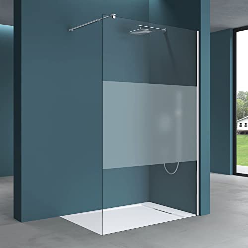 Mai & Mai Duschwand für Dusche Duschabtrennung 100x200cm Walk-In ESG-Sicherheitsglas 10mm NANO Glas BRAM3 Bremen2MS von Mai & Mai