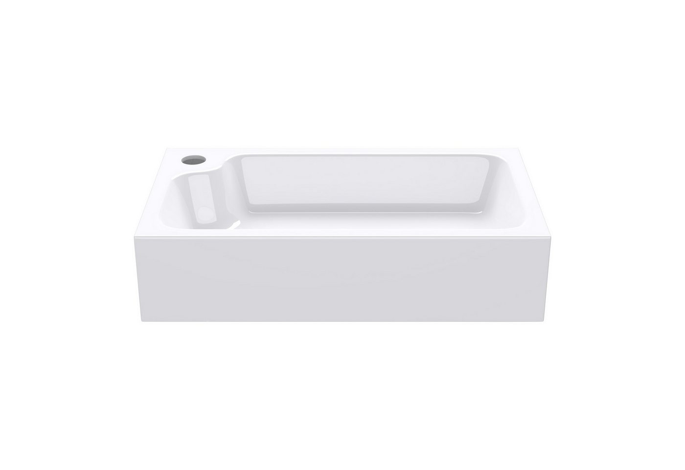 Mai & Mai Aufsatzwaschbecken Mineralguss Waschbecken 46x26 cm Mini Gäste WC Bad von Mai & Mai