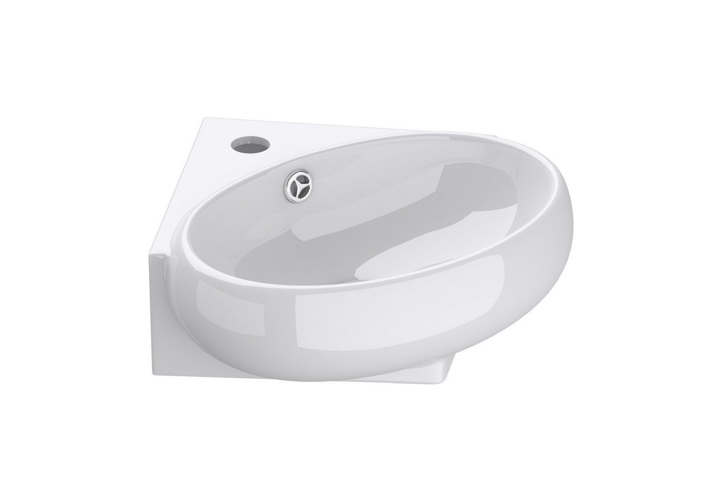Mai & Mai Aufsatzwaschbecken Waschbecken BTH: 39,5x38,5x14,5cm aus Keramik Weiß mit Nano Brüssel002 von Mai & Mai
