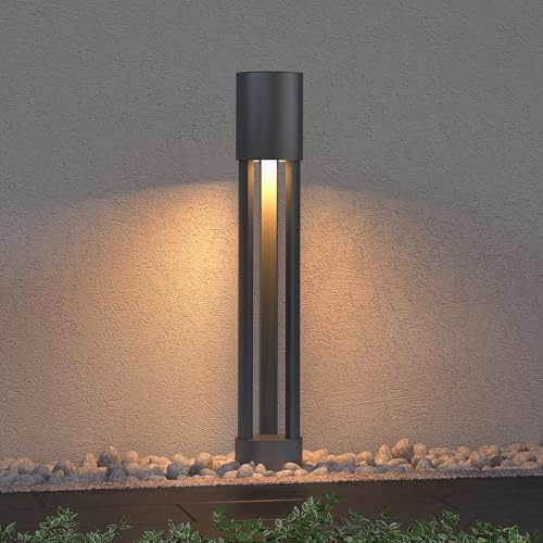 Mai & Mai Außenleuchte ⌀120xH700mm IP65 Wegeleuchte Außen | Pollerleuchte für Garten, 3000K Stehlampe Gartenlampe | Außenlampe Standleuchte Sandgrau dunkel 10W NeoForge von Mai & Mai