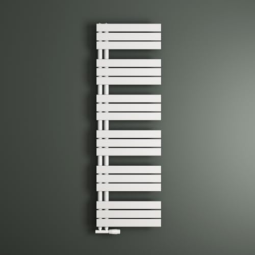 Mai & Mai Badheizkörper Handtuchheizkörper Badheizung Heizkörper bad Flach 159x50cm in Weiß Seitenanschluss Badheizung Handtuchwärmer 780W von Mai & Mai