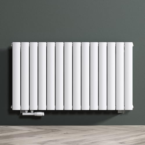 Mai & Mai Badheizkörper flach BxH 108x60cm in Weiß Mittelanschluss Paneelheizkörper Vertikal Badheizung zweilagig aus Stahl von Mai & Mai
