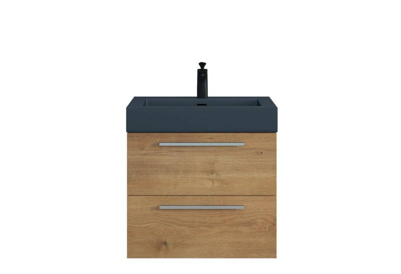 Mai & Mai Badmöbel-Set Badmöbelset Quadratto Unterschrank mit Waschschbecken aus Mineralguss von Mai & Mai