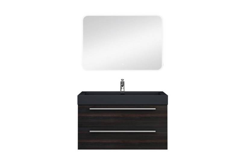 Mai & Mai Badmöbel-Set Badmöbelset Quadratto Unterschrank mit Waschschbecken aus Mineralguss von Mai & Mai
