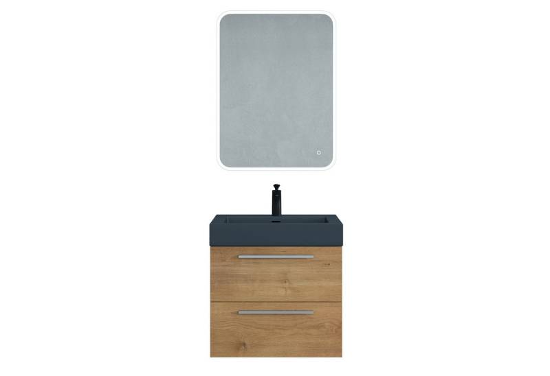 Mai & Mai Badmöbel-Set Badmöbelset Quadratto Unterschrank mit Waschschbecken aus Mineralguss von Mai & Mai