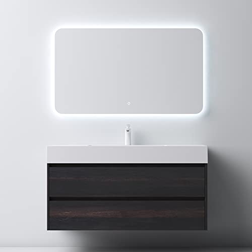 Mai & Mai Badmöbel-Set Waschtisch mit Unterschrank Deep Waschbeckenunterschrank 120x48x63cm in Dunkelbraun mit 2-Schubladen inkl. Waschbecken und LED-Badspiegel Mai & Mai Badmöbel-Set Waschtisch mit Unterschrank Deep Waschbeckenunterschrank 120x48x63cm in Dunkelbraun mit 2-Schubladen inkl. Waschbecken und LED-Badspiegel von Mai & Mai