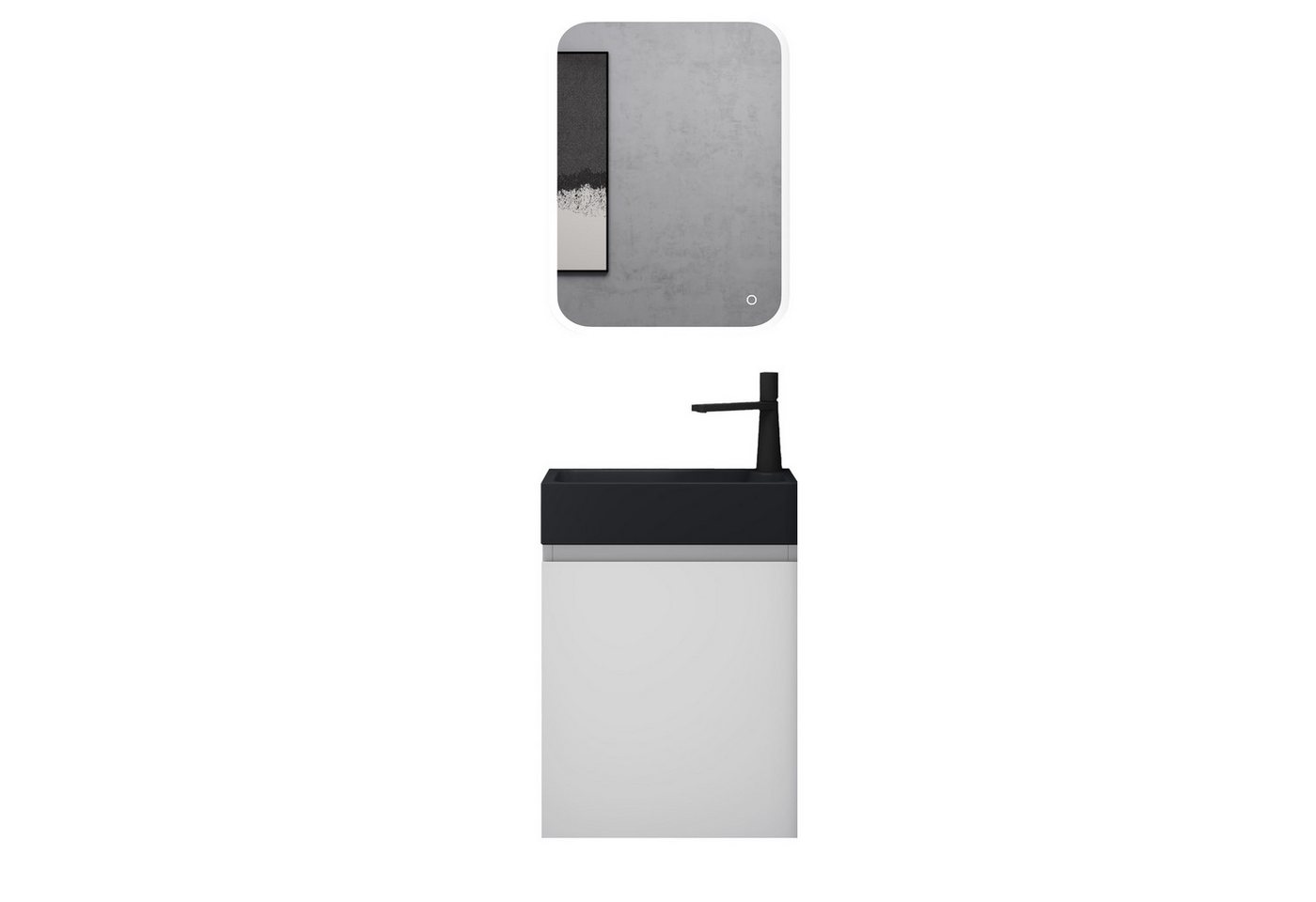 Mai & Mai Badmöbel-Set Gäste Wc Waschbeckenunterschrank Waschtisch mit Unterschrank P02 von Mai & Mai