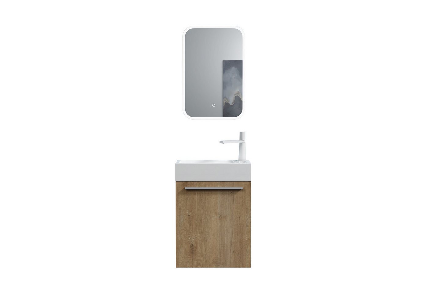 Mai & Mai Badmöbel-Set Gäste Wc Waschbeckenunterschrank Waschtisch mit Unterschrank Pisa von Mai & Mai