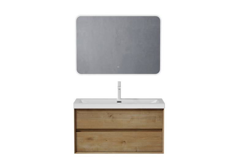 Mai & Mai Waschtisch-Set Waschtisch mit Unterschrank Mineralguss Waschbecken Hängend Rimo von Mai & Mai