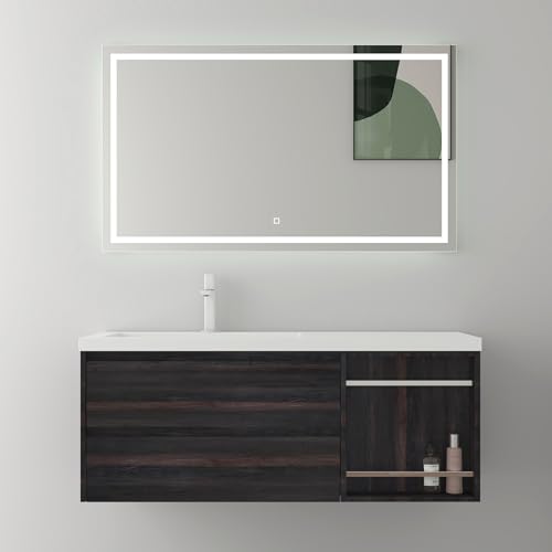 Mai & Mai Badmöbel-Set Waschtisch mit Unterschrank mineralguss Waschbecken-Unterschrank 120x46x49cm Dunkelbraun inkl. LED-Badspiegel Open Mai & Mai Badmöbel-Set Waschtisch mit Unterschrank mineralguss Waschbecken-Unterschrank 120x46x49cm Dunkelbraun inkl. LED-Badspiegel Open von Mai & Mai