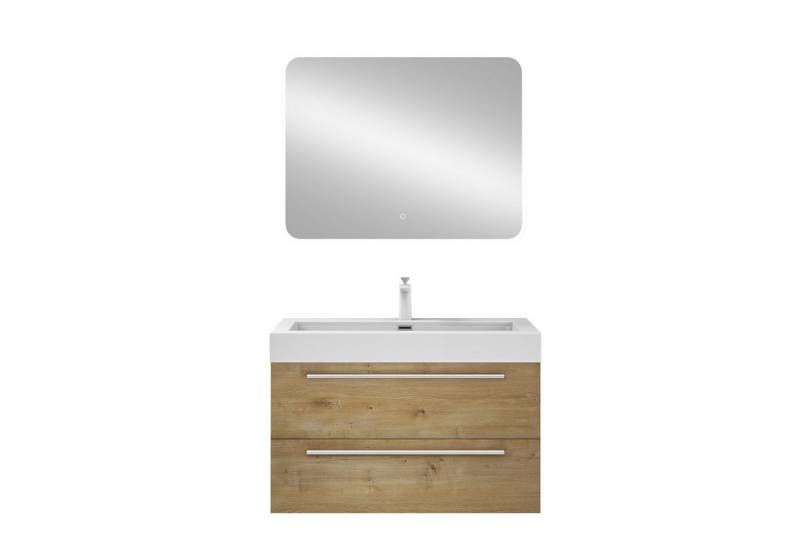 Mai & Mai Badmöbel-Set Waschtisch mit Unterschrank mineralguss weiß Waschbecken Quadratto von Mai & Mai