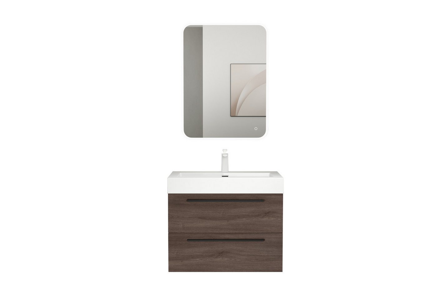 Mai & Mai Badmöbel-Set Waschtisch mit Unterschrank mineralguss weiß Waschbecken Quadratto Mai & Mai Badmöbel-Set Waschtisch mit Unterschrank mineralguss weiß Waschbecken Quadratto von Mai & Mai