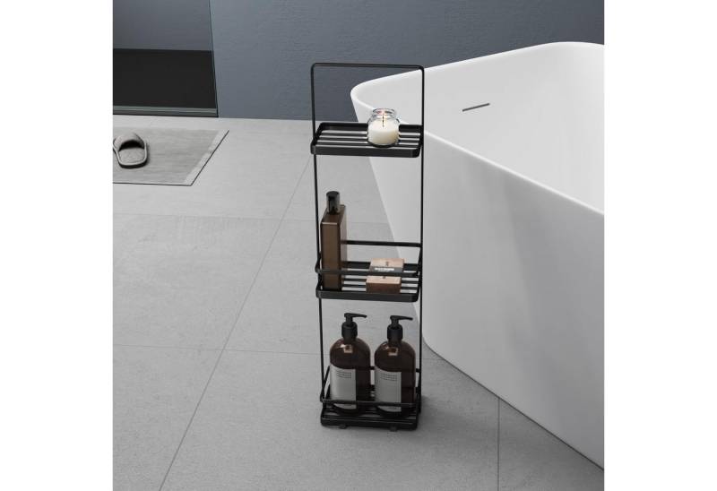 Mai & Mai Badregal Badezimmerregal Standregal 3-stöckige aus Metall Reglo-02, Rundumschutzleiste, Rutschfeste Fußpads, Pulverbeschichtung Mai & Mai Badregal Badezimmerregal Standregal 3-stöckige aus Metall Reglo-02, Rundumschutzleiste, Rutschfeste Fußpads, Pulverbeschichtung von Mai & Mai