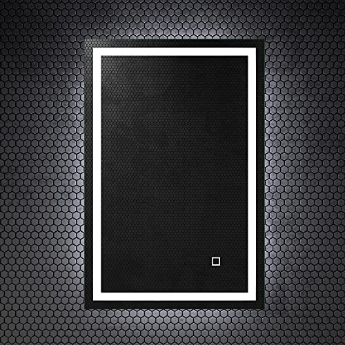 Mai & Mai Badspiegel mit LED Beleuchtung Wandspiegel 50x70cm Bad-Spiegel mit Touchschalter, Beschlagfrei durch Antifog-Schich von Mai & Mai