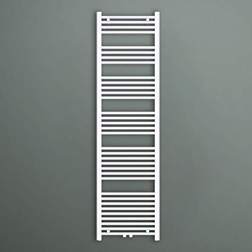 Mai & Mai Badheizkörper Handtuchheizkörper Badheizung Heizkörper bad 50x180cm Weiß Seitenanschluss & Mittelanschluss Handtuchtrockner Röhrenheizkörper von Mai & Mai