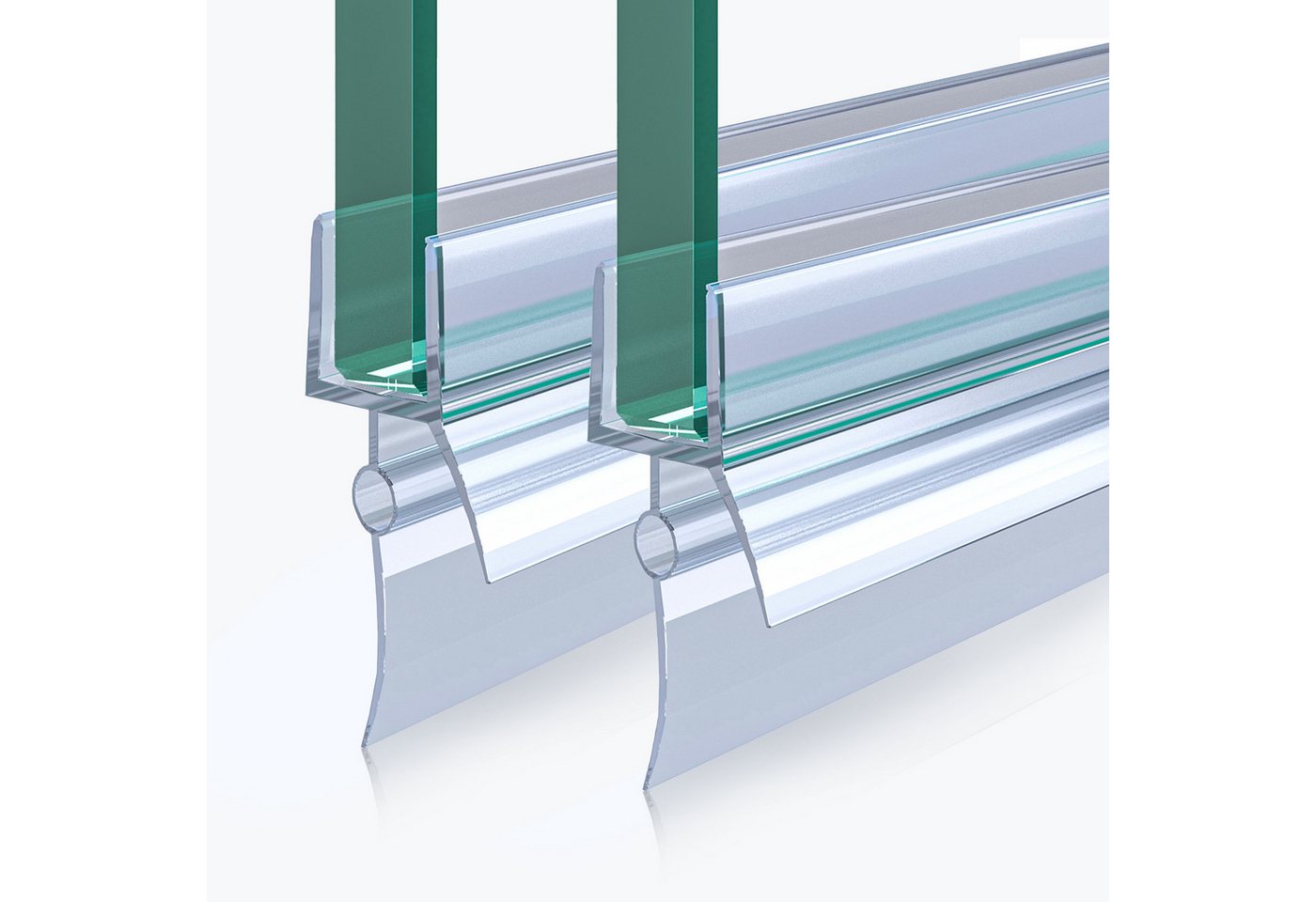 Mai & Mai Duschdichtung PVC Duschtürdichtung für 6mm Glasstärke Ersatzdichtung für Duschtüren, L: 60 cm von Mai & Mai