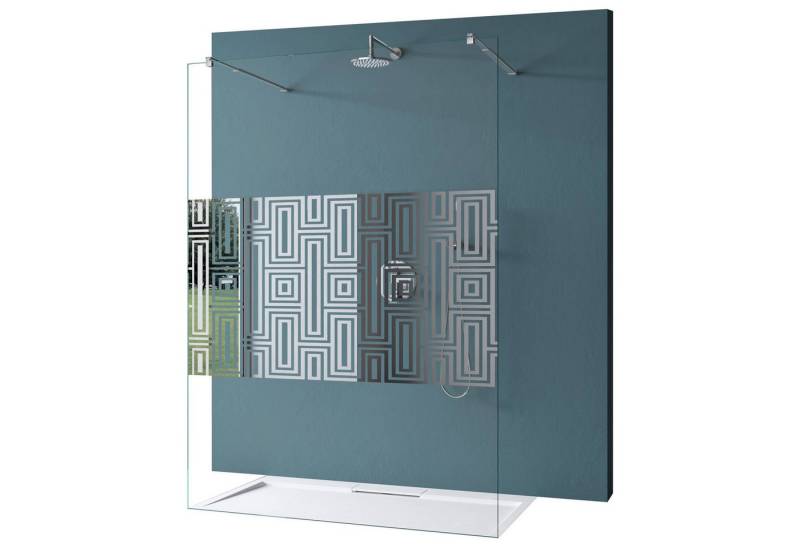 Mai & Mai Duschwand Duschabtrennung 2 Haltestange für Walk-In Dusche ESG mit Nano Br02 von Mai & Mai