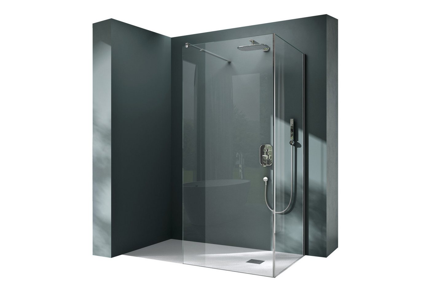Mai & Mai Duschwand Duschabtrennung Walk-In Dusche 8mm ESG mit Nano Bremen01K-L Mai & Mai Duschwand Duschabtrennung Walk-In Dusche 8mm ESG mit Nano Bremen01K-L von Mai & Mai