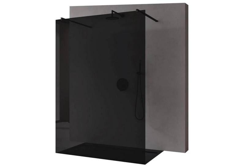 Mai & Mai Duschwand Duschabtrennung für Dusche glas mit 2 Haltestangen Nano ESG von Mai & Mai