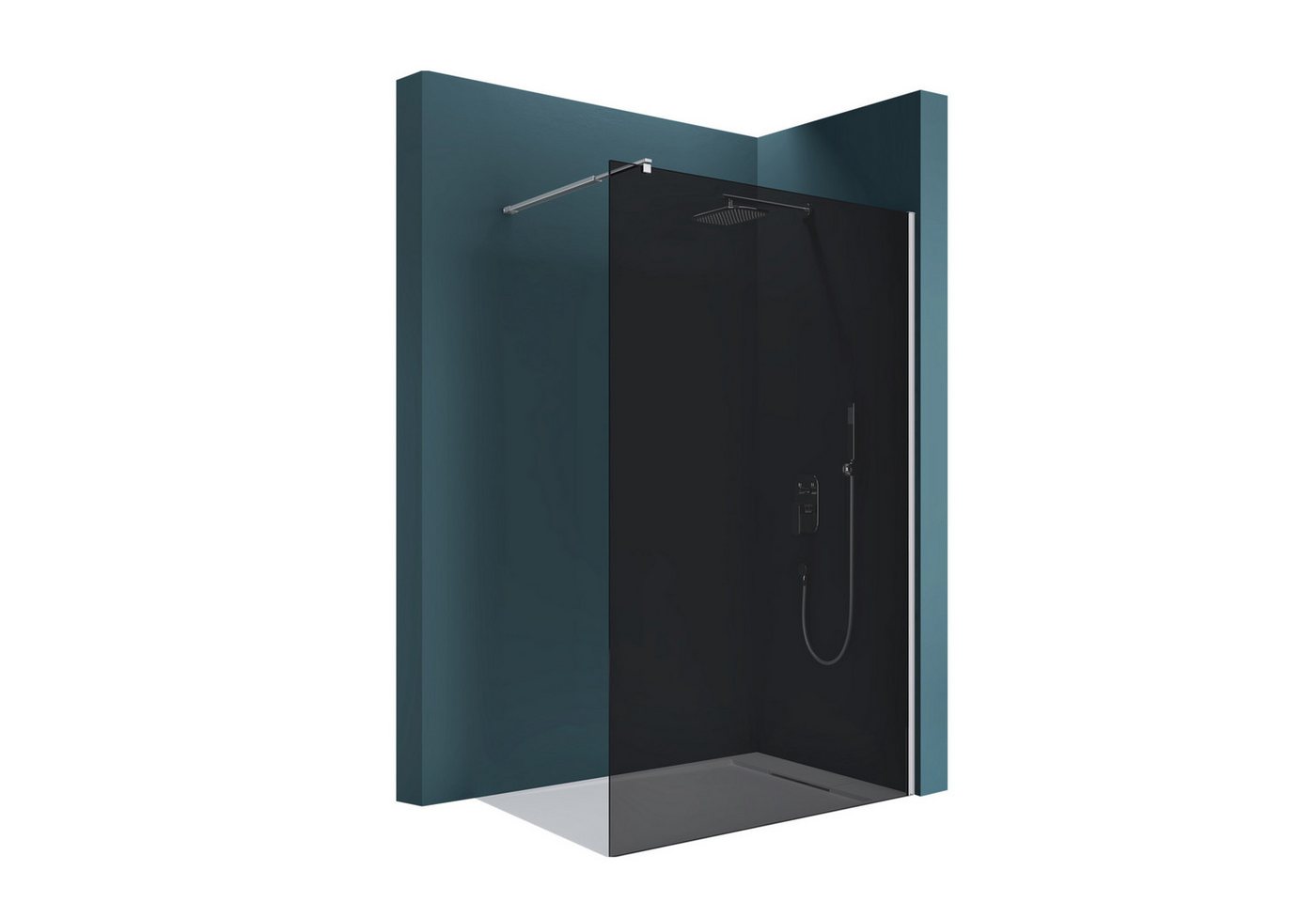 Mai & Mai Duschwand für Dusche Duschabtrennung ESG-Sicherheitsglas mit NANO Glas Br02 von Mai & Mai